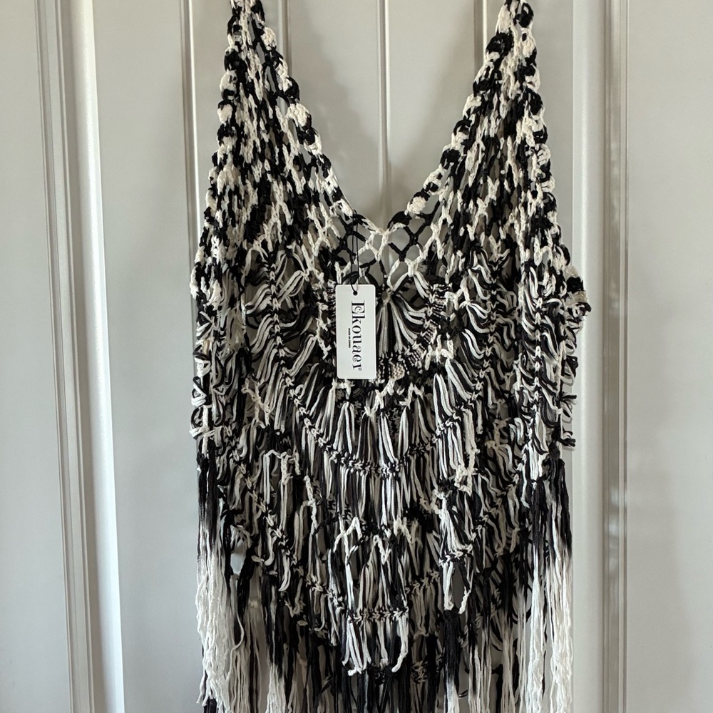 Crochet Tassel Beach Dress Size XL